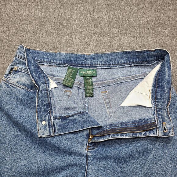 Lauren Jeans Co Ralph Lauren Jeans Womens 14 Blue Stretch Straight Leg High Rise - Picture 4 of 8
